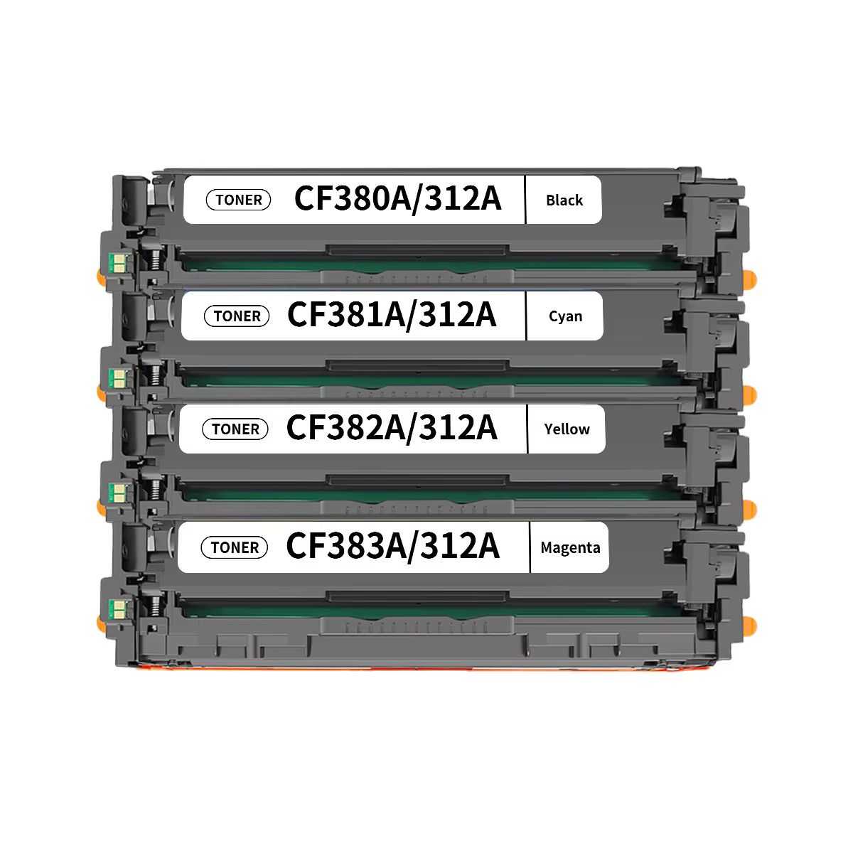 juego de toner alternativo cf380x + cf381a + cf382a + cf383a juego de toner alternativo cf380x + cf381a + cf382a + cf383a