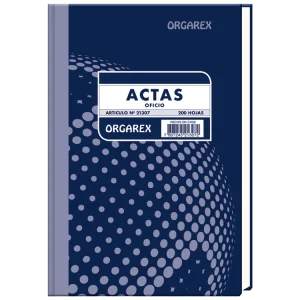 libro de actas 200 hojas orgarex